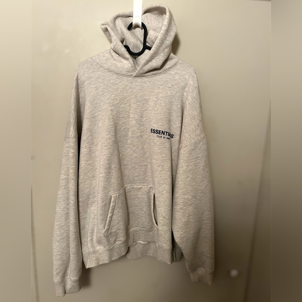Essentials Fear Of God Hoodie Light Oatmeal